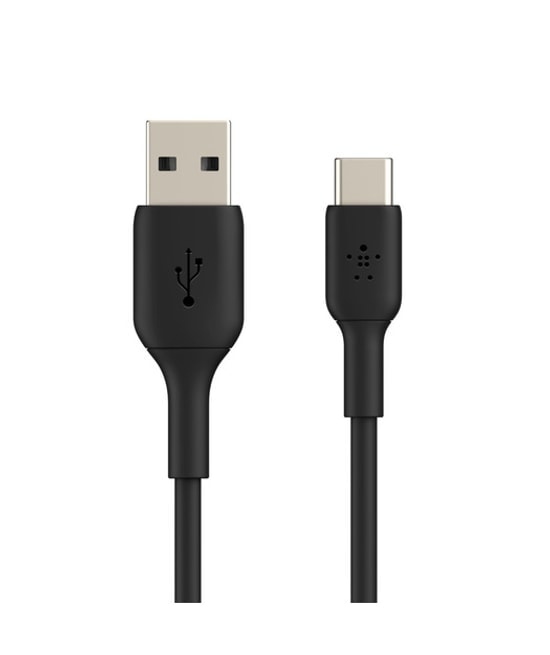 Belkin BoostCharge USB-A - USB-C Kablo 1m Siyah (CAB001BT1MBK) - 15W Hızlı Şarj, 0.48 Gbps Veri Aktarım Desteği