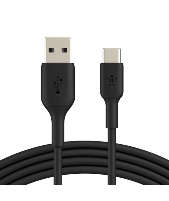 Belkin BoostCharge USB-A - USB-C Kablo 1m Siyah (CAB001BT1MBK) - 15W Hızlı Şarj, 0.48 Gbps Veri Aktarım Desteği
