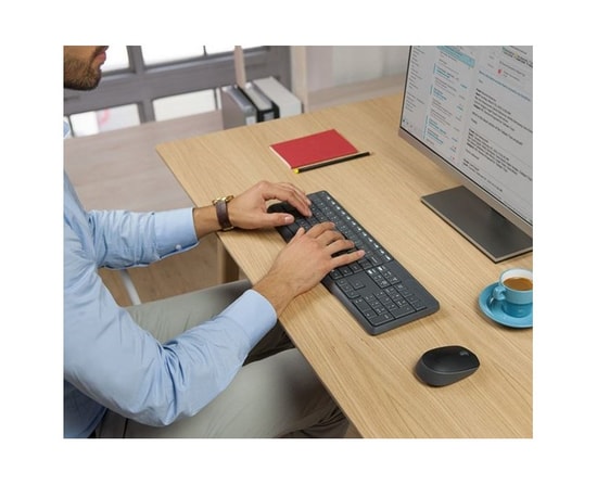 Logitech MK235 Kablosuz Türkçe Q Düzen Klavye Mouse Set (920-007925) - Ergonomik Tasarım, Uzun Pil Ömrü
