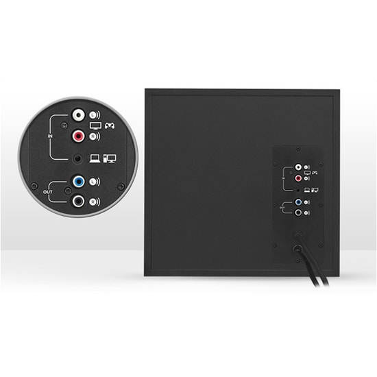 Logitech Z533 Siyah 120W 2.1 Multimedia Hoparlör Sistemi (980-001054) - Güçlü Bas Subwoofer, Kablolu, RMS, AUX, RCA