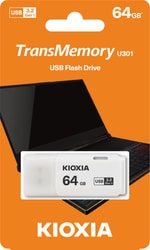 Kioxia TransMemory U301 64GB Beyaz USB 3.2 Gen 1 Flash Bellek (LU301W064GG4) - NAND, Kompakt, Yüksek Hızlı Tasarım