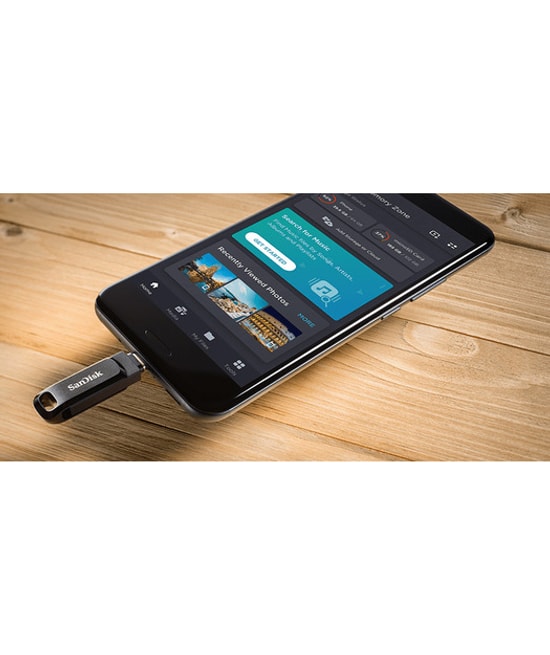 Sandisk Ultra Dual Drive Go 256GB USB Type-C & Type-A Flash Bellek (SDDDC3-256G-G46) - 400MB/s, Çift Yönlü, Siyah
