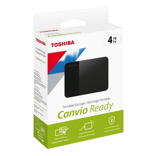 Toshiba Canvio Ready 4TB USB 3.2 Gen1 2.5" Siyah Taşınabilir Disk (HDTP340EK3CA) - USB Micro-B Bağlantılı Harici HDD