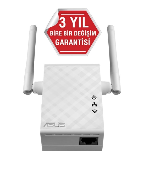 Asus RP-N12 300Mbps 2 Antenli Priz Tipi Wi-Fi Menzil Genişletici - Access Point, Router, Tek Tuşla Kurulum, Geniş Kapsam