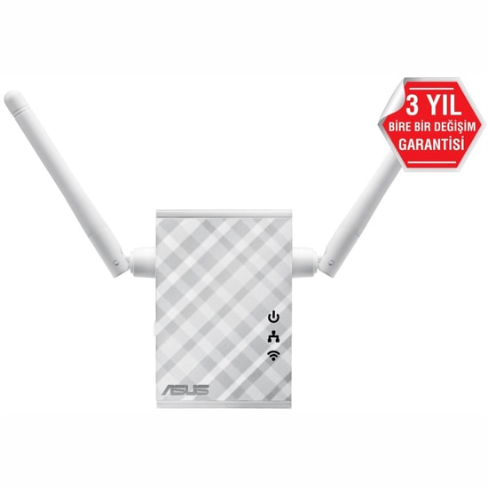 Asus RP-N12 300Mbps 2 Antenli Priz Tipi Wi-Fi Menzil Genişletici - Access Point, Router, Tek Tuşla Kurulum, Geniş Kapsam