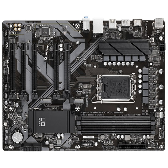 GIGABYTE B760-DS3H-DDR4 Anakart: LGA1700, DDR4 5333MHz(OC), PCIe 4.0 M.2, USB-C 20Gb/s, Akıllı Fan 6, Q-Flash Plus, ATX
