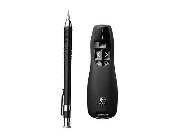 Logitech R400 Kablosuz Kırmızı Lazer Sunum Kumandası (910-001356) - WiFi 2.4GHz, USB Mini Alıcı, 15m Menzil, Ergonomik