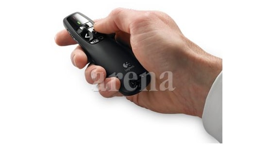 Logitech R400 Kablosuz Kırmızı Lazer Sunum Kumandası (910-001356) - WiFi 2.4GHz, USB Mini Alıcı, 15m Menzil, Ergonomik