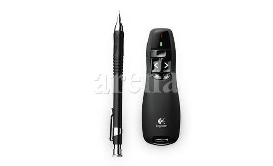 Logitech R400 Kablosuz Kırmızı Lazer Sunum Kumandası (910-001356) - WiFi 2.4GHz, USB Mini Alıcı, 15m Menzil, Ergonomik