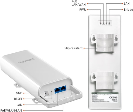 Tenda O3 150Mbps 5km Dış Mekan Access Point - 2.4GHz, 12dBi Anten, PoE ile Uzun Menzilli Kablosuz Köprü