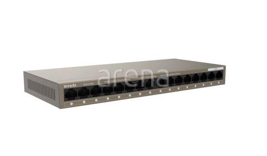 Tenda TEG1016M 16 Port Gigabit Metal Switch - 10/100/1000 Mbps, Rackmount, Metal Gövde, Yönetilemez, Gerilim Koruması