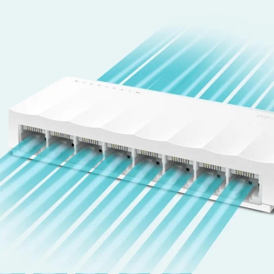 TP-Link LS1008 8 Port 10/100Mbps Yönetilemeyen Masaüstü Switch - Tak ve Çalıştır Özelliği, Sessiz, Enerji Tasarruflu