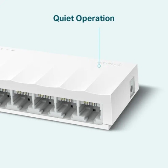 TP-Link LS1008 8 Port 10/100Mbps Yönetilemeyen Masaüstü Switch - Tak ve Çalıştır Özelliği, Sessiz, Enerji Tasarruflu