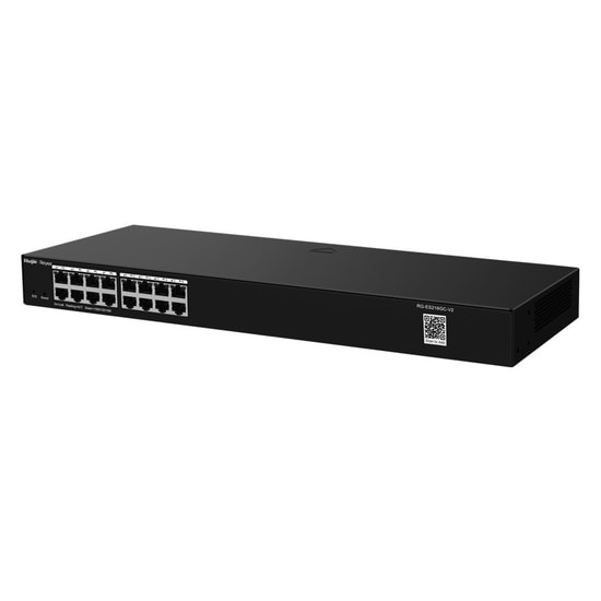 Ruijie Reyee RG-ES216GC-V2 16 Port Gigabit Yönetilebilir Switch - Rackmount, 10/100/1000 Mbps, Metal Kasa