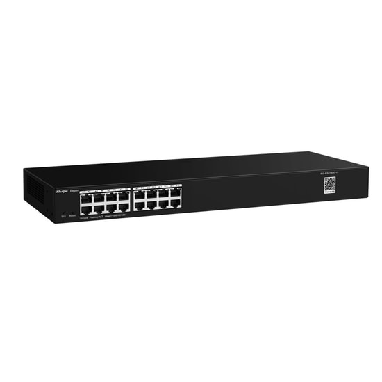 Ruijie Reyee RG-ES216GC-V2 16 Port Gigabit Yönetilebilir Switch - Rackmount, 10/100/1000 Mbps, Metal Kasa