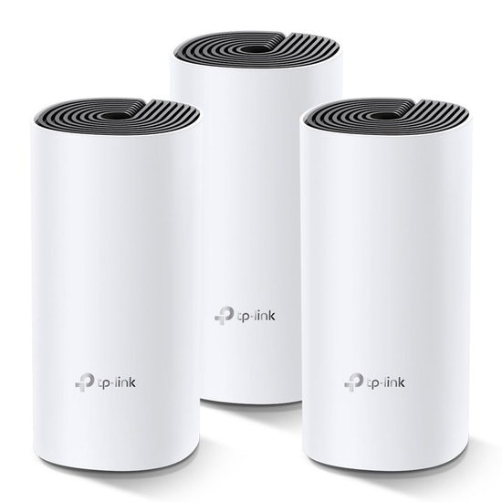 TP-Link Deco M4-3P AC1200 Mesh Üçlü Paket Wi-Fi Sistemi - 1200Mbps, Çift Bant, 100+ Cihaz, WAN, 1Gbit Port, 370m Kapsama
