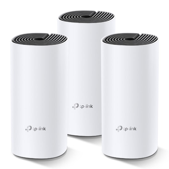 TP-Link Deco M4-3P AC1200 Mesh Üçlü Paket Wi-Fi Sistemi - 1200Mbps, Çift Bant, 100+ Cihaz, WAN, 1Gbit Port, 370m Kapsama