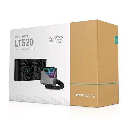DeepCool LT520 240mm Sıvı İşlemci Soğutucu - RGB, 2x120mm Fan, 2250 RPM Fan, 85.85 CFM, 3100 RPM Pompa, Dinamik Rulmanlı
