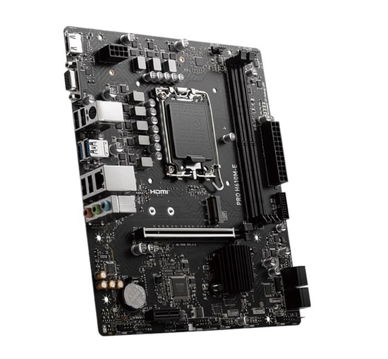 MSI PRO H610M-E DDR5 Anakart: Intel LGA1700, DDR5 5600MHz (OC), Intel XMP, VGA, HDMI, M.2, USB 3.2, 1G LAN Micro ATX