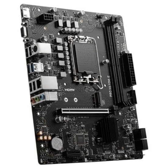 MSI PRO H610M-E DDR5 Anakart: Intel LGA1700, DDR5 5600MHz (OC), Intel XMP, VGA, HDMI, M.2, USB 3.2, 1G LAN Micro ATX