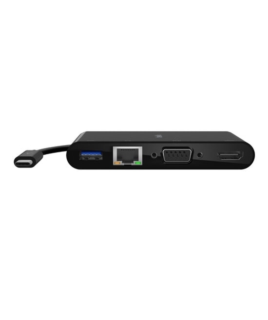 Belkin AVC004BTBK USB-C Multimedia Şarj Adaptörü - 4K HDMI, 100W Güç, 1Gbps Ethernet, Çoklu Bağlantı Noktası