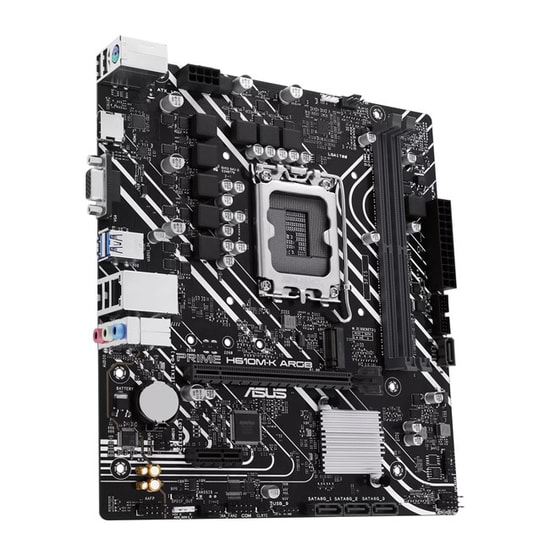 Asus Prime H610M-K ARGB DDR5 Anakart: LGA1700, DDR5 5600MHz, M.2, HDMI, VGA, USB 3.2, 1G LAN, AURA RGB, Micro ATX