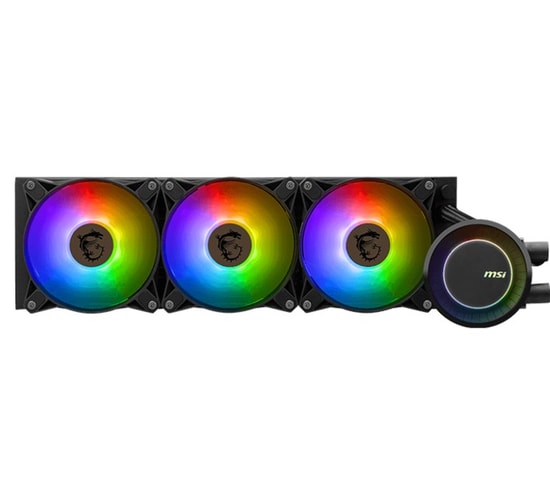 MSI MAG Coreliquid E360 Sıvı Siyah İşlemci Soğutucu - 360mm Radyatör, ARGB, 3x120mm Fan, 3000RPM Pompa, 75CFM Hava Akışı