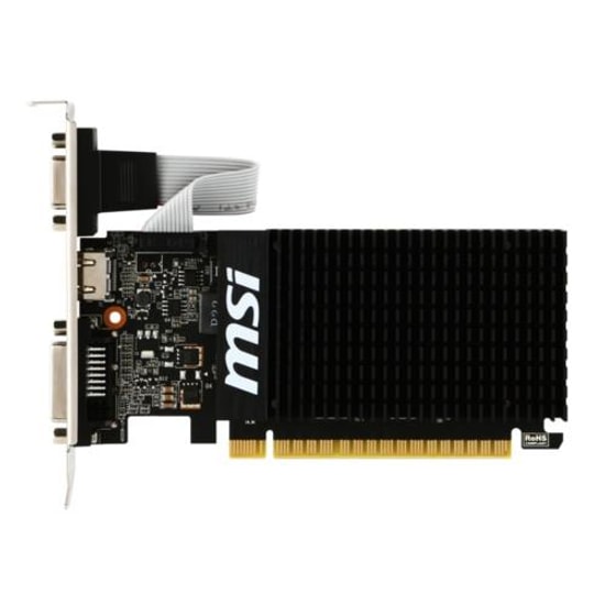 MSI GeForce GT 710 2GB DDR3 64 Bit Ekran Kartı (GT710-2GD3H-LP-2G) - PCIe 3.0 X16, DVI, HDMI, VGA, Düşük Profil, DX12