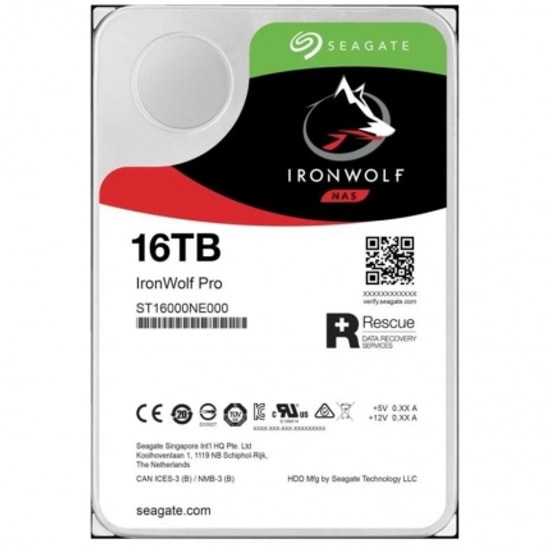 Seagate 16 Tb Seagate 3.5 Ironwolf Pro Sata3 7200rpm 256mb ST16000NT001 (Resmi Dist Garantili) Hdd - Nas