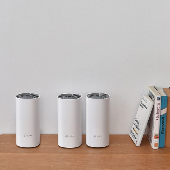 TP-Link Deco E4 3P AC1200 Whole Home Mesh Wi-Fi Sistemi (Üçlü Paket) - 1200Mbps, Çift Bant, 2x10/100 Mbps Port