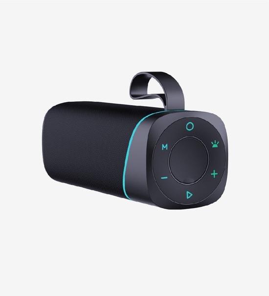 LinkTech LPS-R125 Yeşil Premium IPX4 Işıklı Yeşil Bluetooth Hoparlör - 7.5W Stereo Ses, Suya Dayanıklı, 1500mAh Pil