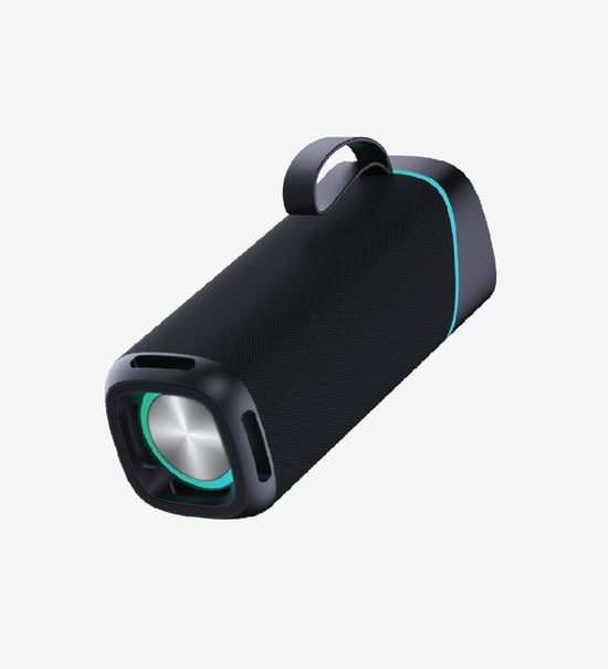 LinkTech LPS-R125 Yeşil Premium IPX4 Işıklı Yeşil Bluetooth Hoparlör - 7.5W Stereo Ses, Suya Dayanıklı, 1500mAh Pil