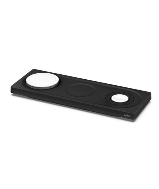 Belkin 3'ü 1 Arada MagSafe Şarj Pad - Siyah (WIZ016VFBK) iPhone, Apple Watch ve AirPods için Hızlı Kablosuz Şarj
