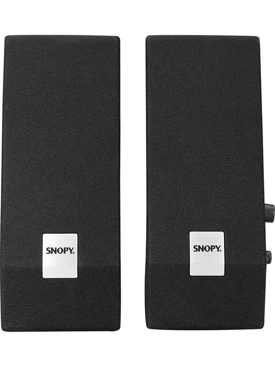 Snopy SN-611 Siyah 2.0 Hoparlör - 3W RMS, 120Hz-15kHz Frekans, 220V AC Besleme, 3.5mm Jack Bağlantı 