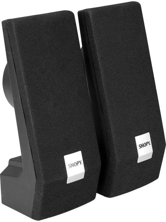 Snopy SN-611 Siyah 2.0 Hoparlör - 3W RMS, 120Hz-15kHz Frekans, 220V AC Besleme, 3.5mm Jack Bağlantı 
