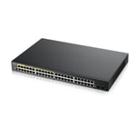 Zyxel GS1900-48HPV2 48 Port 24xPoE Gigabit L2 Yönetilebilir Switch - 170W, 2xSFP Port, Rackmount Tasarım Optik