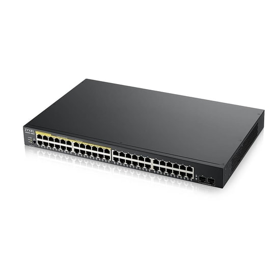 Zyxel GS1900-48HPV2 48 Port 24xPoE Gigabit L2 Yönetilebilir Switch - 170W, 2xSFP Port, Rackmount Tasarım Optik