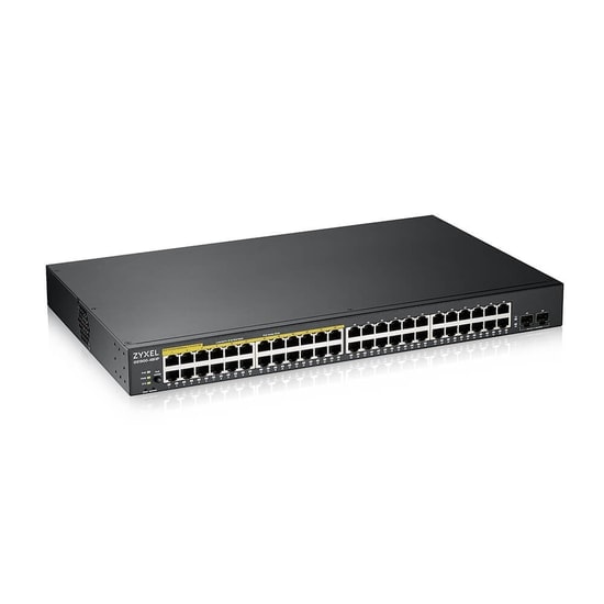 Zyxel GS1900-48HPV2 48 Port 24xPoE Gigabit L2 Yönetilebilir Switch - 170W, 2xSFP Port, Rackmount Tasarım Optik