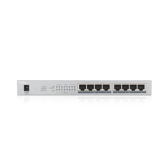 Zyxel GS-1008HP 8 Port Gigabit PoE Switch - 60W, Yönetilemez, 10/100/1000 Mbps, Masaüstü Tasarım, Metal Kasa