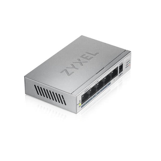 Zyxel GS-1005HP 5 Port Gigabit PoE Yönetilemez Switch - 60W Toplam Güç, 10/100/1000 Mbps, Masaüstü Tasarım