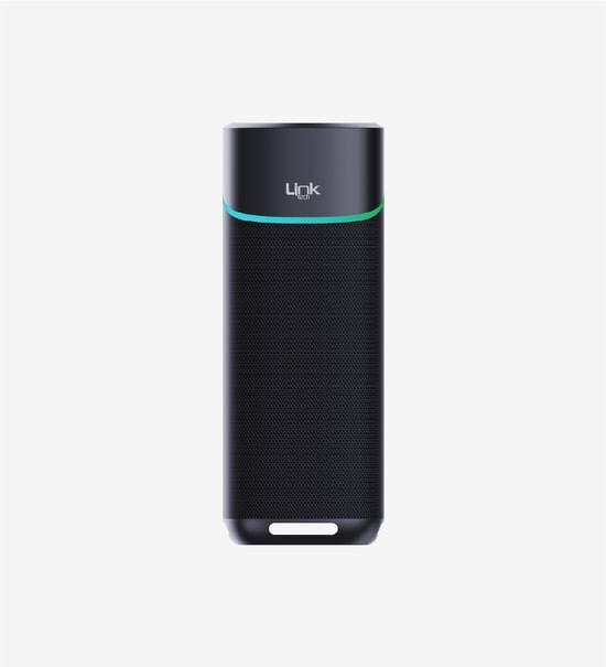 LinkTech LPS-R125 Siyah Premium IPX4 Işıklı Bluetooth Hoparlör - 7.5W Stereo Ses, Suya Dayanıklı, 1500mAh Batarya