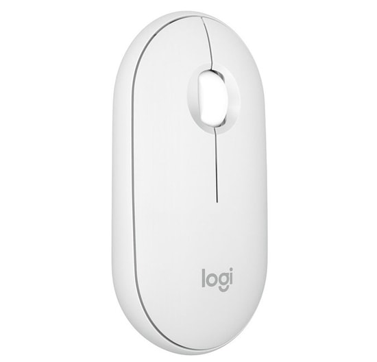Logitech Pebble Mouse 2 M350s Beyaz Bluetooth Mouse (910-007013) - 1000DPI, Süper İnce, 3 Tuşlu, Easy Switch, 10m Menzil