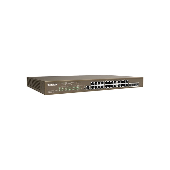 Tenda TEG5328P 24 Port Gigabit Yönetilebilir PoE Switch - 370W, 4 SFP Port, Rack Mount, L2/L3 Destekli Switch