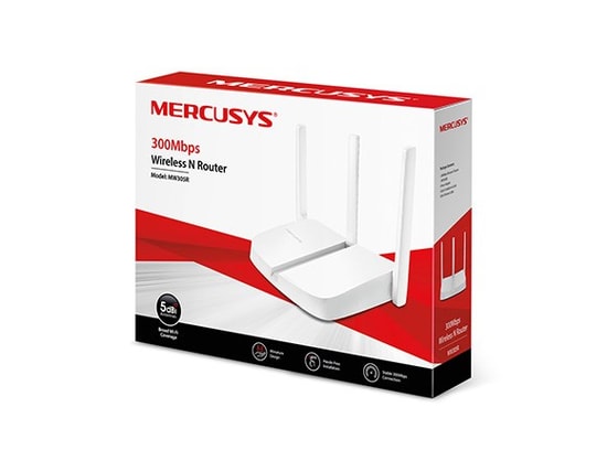 Tp-Link Mercusys MW305R 300Mbps WiFi Router - 3 Antenli 2.4GHz, WiFi 4, 3x100Mbps Port, 1xWAN, MSSID, WPS, Kolay Kurulum