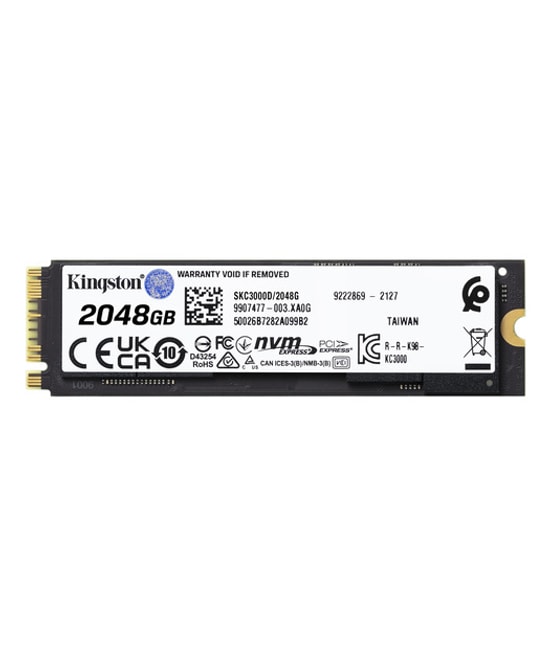 Kingston KC3000 2TB NVMe M.2 Grafen Soğutuculu SSD (SKC3000D/4096G) - 7000/7000 MB/s, PCIe Gen 4x4, 2GB DDR4 Önbellek