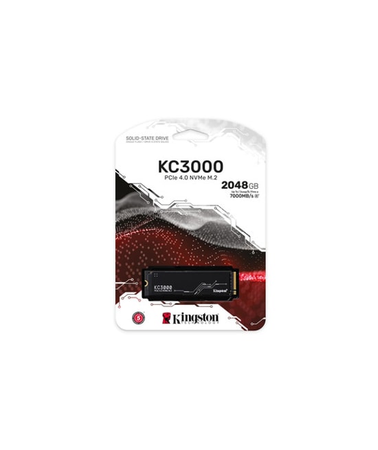Kingston KC3000 2TB NVMe M.2 Grafen Soğutuculu SSD (SKC3000D/4096G) - 7000/7000 MB/s, PCIe Gen 4x4, 2GB DDR4 Önbellek