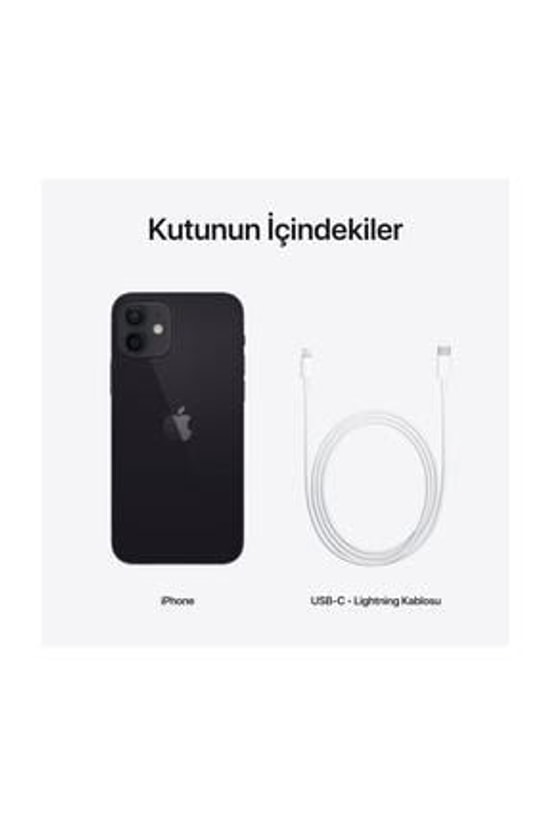 Apple iPhone 12 64 GB Siyah Akıllı Telefon (Türkiye Garantili) - 6.1" OLED Ekran, A14 Bionic, 12 MP Kamera, 5G, 4GB RAM