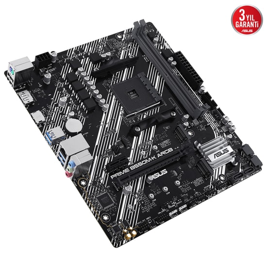 Asus PRIME B550M-K ARGB DDR4 5100mhz 1xhdmi 1xdp 2xm.2 Usb 3.2 Matx Am4 (Amd Am4 5000/4000 G/3000 Serisi İle Uyum Anakar