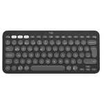 Logitech Pebble Keys 2 K380s Gri Bluetooth Klavye (920-011859) - Easy-Switch ile 3 Cihaz Arası Geçiş, Türkçe Q Düzen