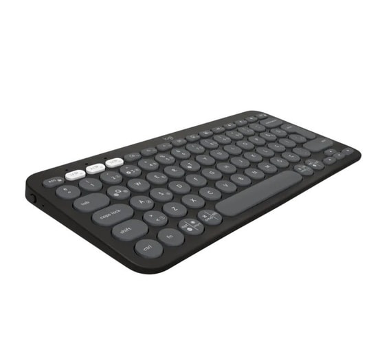 Logitech Pebble Keys 2 K380s Gri Bluetooth Klavye (920-011859) - Easy-Switch ile 3 Cihaz Arası Geçiş, Türkçe Q Düzen